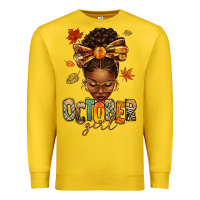 Lemon october girl afro woman fall Premium Sweatshirt - texasbilliewilder