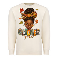 Sandshell october girl afro woman fall Premium Sweatshirt - texasbilliewilder