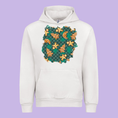 Christmas Gingerbread Cookies Patch Urban Hoodie Designed By Bundleandbundleshop