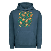 Pigment Midnight Navy christmas gingerbread cookies patch Urban Hoodie - BundleAndBundleShop