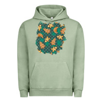 Pigment Oil Green christmas gingerbread cookies patch Urban Hoodie - BundleAndBundleShop