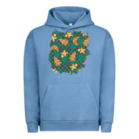 Pigment Pebble Blue christmas gingerbread cookies patch Urban Hoodie - BundleAndBundleShop