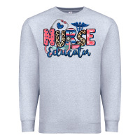 Heather Grey nurse educator Premium Sweatshirt - RanaPortraitStore