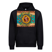 Black football leopard turquoise sunflower Urban Hoodie - JahusDesignShop