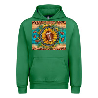 Emerald football leopard turquoise sunflower Urban Hoodie - JahusDesignShop