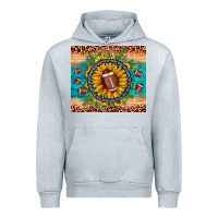 Heather Grey football leopard turquoise sunflower Urban Hoodie - JahusDesignShop