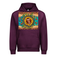 Mauve Wine football leopard turquoise sunflower Urban Hoodie - JahusDesignShop
