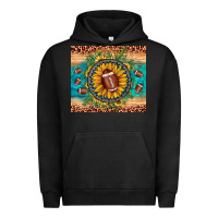 Pigment Black football leopard turquoise sunflower Urban Hoodie - JahusDesignShop