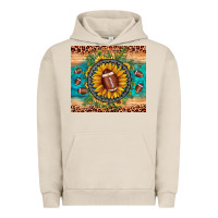 Pigment French Oak football leopard turquoise sunflower Urban Hoodie - JahusDesignShop