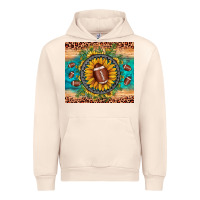Football Leopard Turquoise Sunflower Urban Hoodie | Teevron