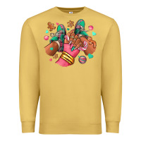 Antique Gold pink christmas black girl sneakers Premium Sweatshirt - RanaPortraitStore