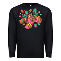 Black pink christmas black girl sneakers Premium Sweatshirt - RanaPortraitStore