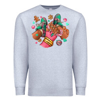Heather Grey pink christmas black girl sneakers Premium Sweatshirt - RanaPortraitStore