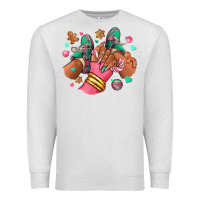 Oatmeal Heather pink christmas black girl sneakers Premium Sweatshirt - RanaPortraitStore