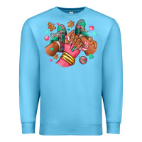 Ocean Blue pink christmas black girl sneakers Premium Sweatshirt - RanaPortraitStore