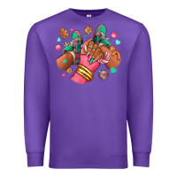 Purple pink christmas black girl sneakers Premium Sweatshirt - RanaPortraitStore