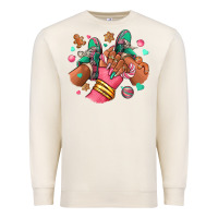 Sandshell pink christmas black girl sneakers Premium Sweatshirt - RanaPortraitStore