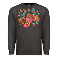 Smoke pink christmas black girl sneakers Premium Sweatshirt - RanaPortraitStore