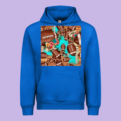 Football Leopard Cowhide Seamless Pattern Urban Hoodie Designed By Jahusdesignshop