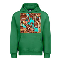 Emerald football leopard cowhide seamless pattern Urban Hoodie - JahusDesignShop