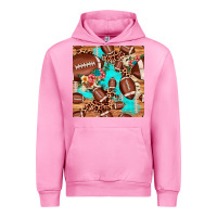Fuchsia Pink football leopard cowhide seamless pattern Urban Hoodie - JahusDesignShop