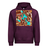 Mauve Wine football leopard cowhide seamless pattern Urban Hoodie - JahusDesignShop