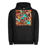 Pigment Black football leopard cowhide seamless pattern Urban Hoodie - JahusDesignShop
