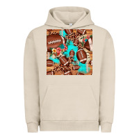 Pigment French Oak football leopard cowhide seamless pattern Urban Hoodie - JahusDesignShop