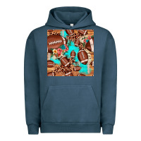 Pigment Midnight Navy football leopard cowhide seamless pattern Urban Hoodie - JahusDesignShop