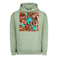 Pigment Oil Green football leopard cowhide seamless pattern Urban Hoodie - JahusDesignShop
