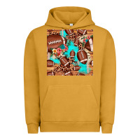 Pigment Peanut Butter football leopard cowhide seamless pattern Urban Hoodie - JahusDesignShop