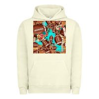 Pigment Pistachio football leopard cowhide seamless pattern Urban Hoodie - JahusDesignShop