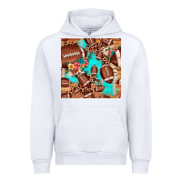 White football leopard cowhide seamless pattern Urban Hoodie - JahusDesignShop
