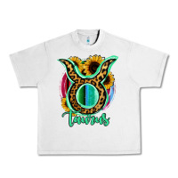 Lunar Rock Taurus Zodiac Sign Sunflower Leopard Serape Urban Heavy Tee - RanaPortraitStore
