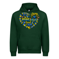 Forest Green down syndrome awareness heart Urban Hoodie - Artiststas
