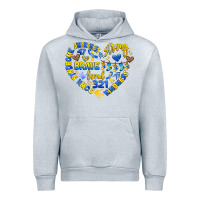 Heather Grey down syndrome awareness heart Urban Hoodie - Artiststas