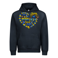 Navy down syndrome awareness heart Urban Hoodie - Artiststas