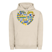 Pigment French Oak down syndrome awareness heart Urban Hoodie - Artiststas