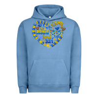 Pigment Pebble Blue down syndrome awareness heart Urban Hoodie - Artiststas