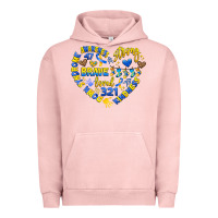 Pigment Salmon down syndrome awareness heart Urban Hoodie - Artiststas