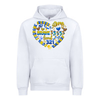 White down syndrome awareness heart Urban Hoodie - Artiststas