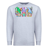 Heather Grey floral gnomes Premium Sweatshirt - Zillion Design Studio