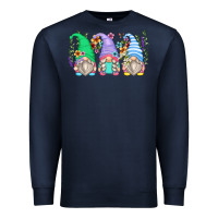 Navy floral gnomes Premium Sweatshirt - Zillion Design Studio