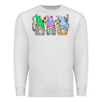 Oatmeal Heather floral gnomes Premium Sweatshirt - Zillion Design Studio