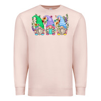 Pale Pink floral gnomes Premium Sweatshirt - Zillion Design Studio