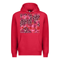 Cardinal valentines day roses leopard seamless pattern Premium Hoodie - JahusDesignShop