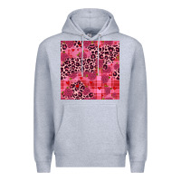 Heather Grey valentines day roses leopard seamless pattern Premium Hoodie - JahusDesignShop