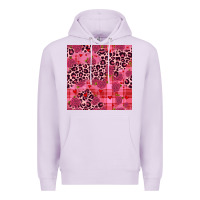 Lilac valentines day roses leopard seamless pattern Premium Hoodie - JahusDesignShop