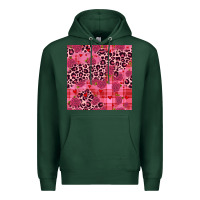Sports Green valentines day roses leopard seamless pattern Premium Hoodie - JahusDesignShop