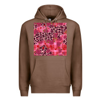 Chestnut valentines day roses leopard seamless pattern Premium Hoodie - JahusDesignShop